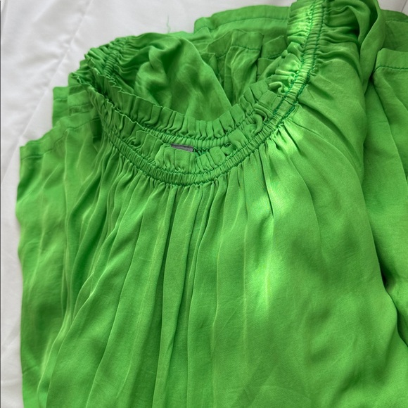 Raquel Allegra Lily Pleated Dress in Green Apple Size S - Picture 8 of 8